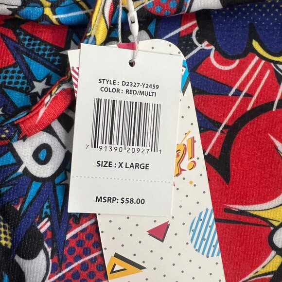 Drill Clothing Co Hoodie Mens Multicolor OH Snap Comic Graphic Print Size L & XL - Picture 4 of 4